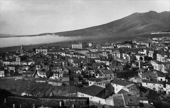 italie, basilicate, rionero en vautour, panorama, 1920 1930