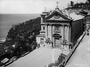 italia, calabria, bagnara calabra, la chiesa del carmine, 1920