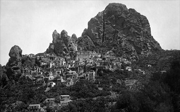europa, italia, calabria, pentedattilo, panorama, 1920 1930