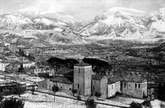 europa, italia, calabria, morano, panorama della città, 1920 1930