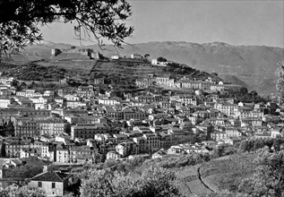 europa, italia, calabria, cosenza, panorama della città, 1934