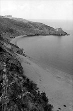 europa, italia, calabria, fuscaldo, panorama della costa, 1950