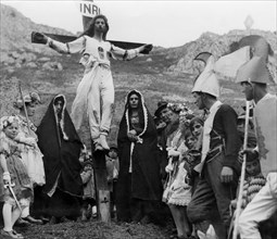 europe, italie, calabre, tiriolo, commémoration religieuse, années 1920