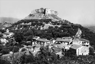 europa, italie, calabre, cosenza, vue du château souabe au-dessus de la ville, 1930