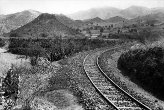 afrique, eritrea, viaduc ferroviaire à arbaroba, 1920 1930