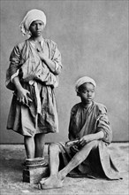 afrique, égypte, le caire, cirage de chaussures, 1878