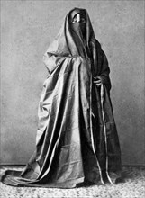 africa, egitto, il cairo, giovane donna araba, donna araba, 1878