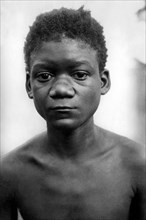 africa, congo belga, un giovane pigmeo, 1927 1930