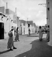 afrique, maroc, casablanca, entrée du quartier de la réserve, 1940