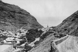 afrique, st. helena, panorama de jamestown, 1920 1930