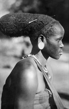 afrique, afrique du sud, zululand, coiffure des grandes occasions, 1927