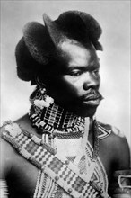 africa, sud africa, zululand, un capo zulu, 1920 1930