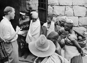 afrique, afrique du sud, lesotho, basutoland, missionnaire au travail, 1920 1930