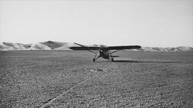 africa, algeria, atterraggio a beni abbeis, 1930