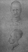 africa, disegni di esploratori antropologi, indigeni africani, 1910 1920