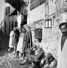 afrique, tunisie, tunis, un quartier arabe, 1920 1930