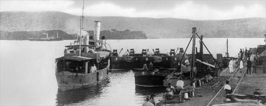 africa, uganda, jinja, porto sul lago vittoria, 1920 1930