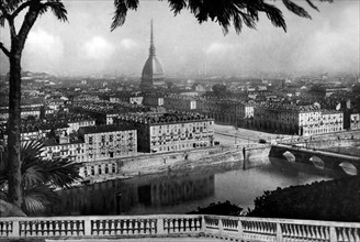 europa, italia, torino, panorama, 1920 1930