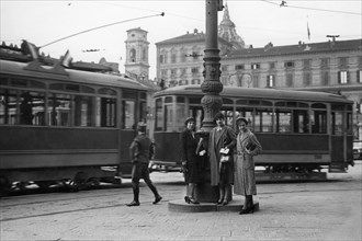 europa, italie, turin, terminus de tramway, 1931
