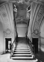 europe, italie, turin, palais royal, l'escalier en ciseaux, 1920 1930