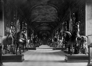 europe, italie, turin, palais royal, armurerie royale, la grande salle, 1920 1930