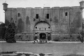 europa, italie, turin, façade de la citadelle, 1900 1910