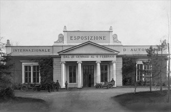 europa, italia, torino, salone internazionale dell'automobile, ingresso dell'esposizione, 1906