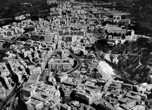europa, italie, calabre, catanzaro, vue aérienne de la ville, 1967