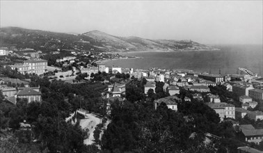 europe, italie, ligurie, san remo, panorama, 1910 1920
