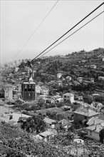 europe, italie, ligurie, san remo, téléphérique de monte bignone, 1920 1930