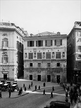 europa, italie, ligurie, façade du palazzo spinola, 1930