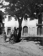 europe, italie, abruzzes, île du gran sasso, le moulin, 1910 1920