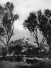 europe, italie, abruzzes, alba fucens, massa d'albe, panorama, 1910 1920