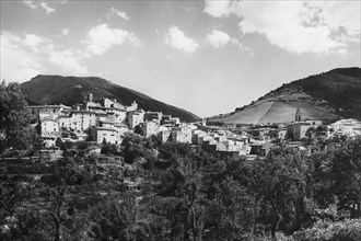 europe, italie, abruzzes, scanno, panorama, 1920 1930