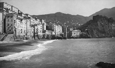 plage, camogli, ligurie, italie 1920 1930