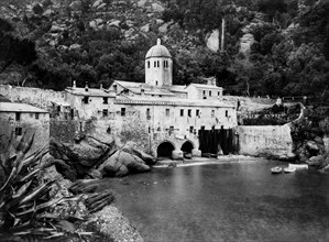 Abbaye de San Fruttuoso de Capodimonte, camogli, ligurie, Italie 1900-10