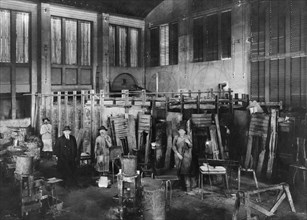 laboratory of glassware, savona, liguria, italy 1920