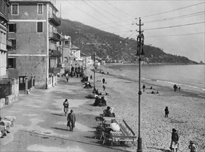 promenade, alassio, ligurie, italie 1930