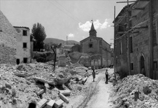 Ruines de sant'angelo del pesco, molise, italie 1930-40