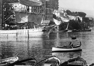 vieux port, savone, ligurie, italie 1920 1930
