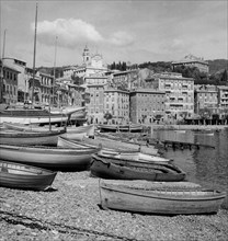santa margherita ligure, ligurie, italie, 1950