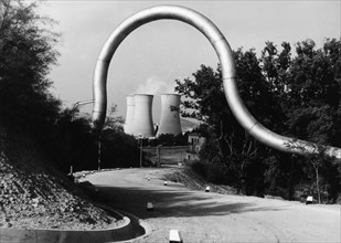geothermal power plant of Larderello, pomarance, tuscany, italy 1963