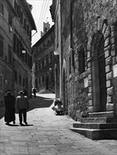 rue, montepulciano, toscane, italie 1965