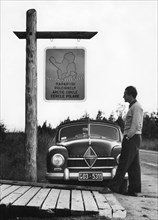 the way to the Arctic Circle, Lapland, Finland 1957