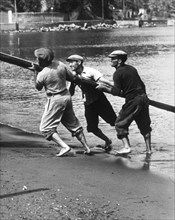 pêcheurs, sestri levante, genova, liguria, italie 1940