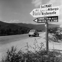 fiumaretta, foce di magra, liguria, italy, 1957