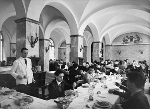 scuola normale superiore di pisa, canteen, tuscany, italy 1958
