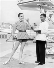 mode, grenouillère de plage, 1956