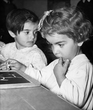 enfants à l'école, 1958