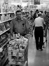 amerique, intérieur d'un supermarché, 1970